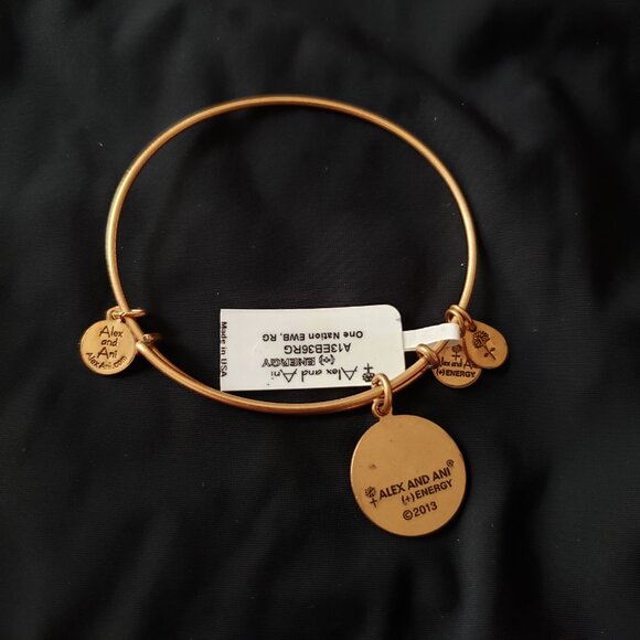 ☮️  NWT Alex and Ani One Nation Under God Gold Charm Bangle Self Love Energy… - Picture 3 of 3